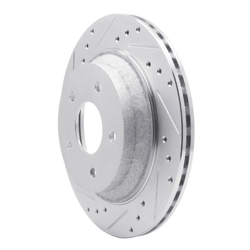 R1 Concepts R1 88-94 Chevrolet Corvette Front Left Drilled & Slotted Silver Brake Rotor