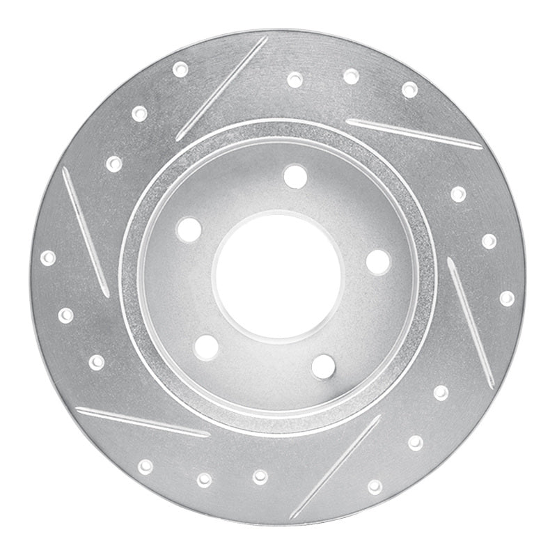 R1 Concepts R1 94-99 Buick Regal Rear Right Drilled & Slotted Silver Brake Rotor