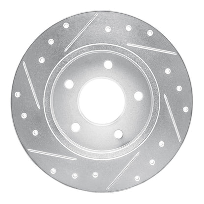 R1 Concepts R1 94-99 Buick Regal Rear Right Drilled & Slotted Silver Brake Rotor