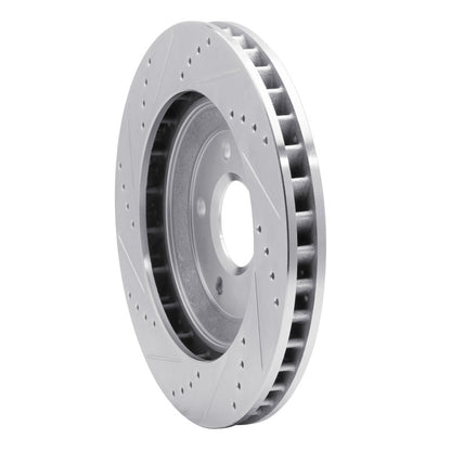 R1 Concepts R1 97-9 Chevrolet Corvette Left Front Drilled Black Brake Rotor