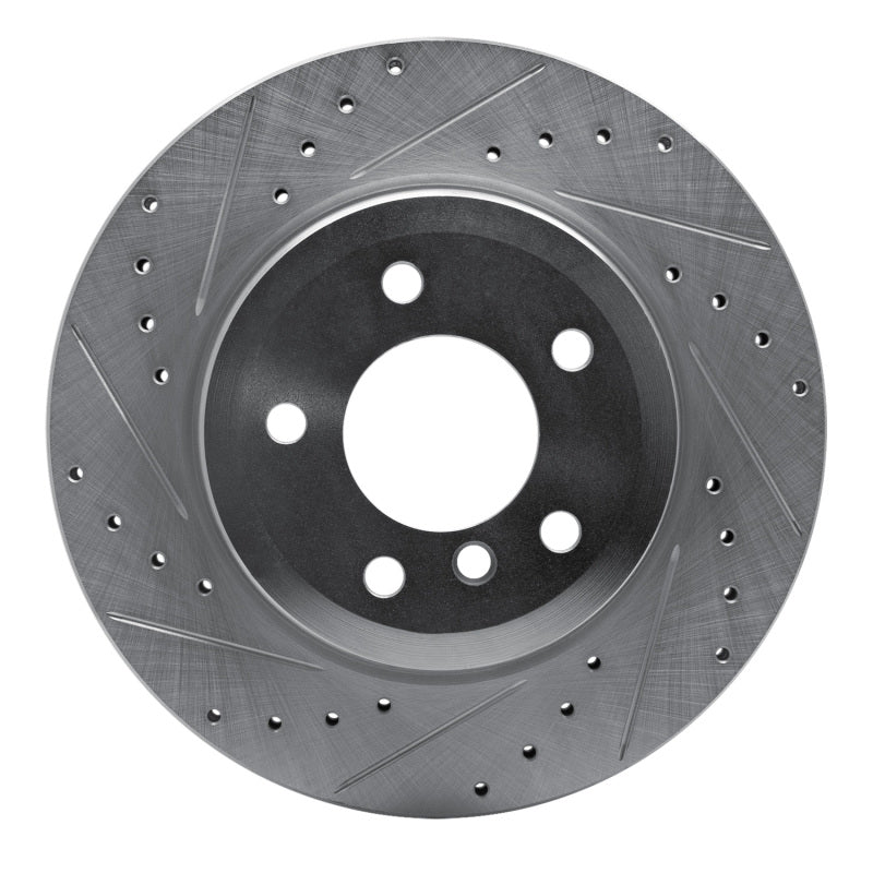 R1 Concepts R1 08-13 BMW 135I Rear Left Drilled & Slotted Silver Brake Rotor
