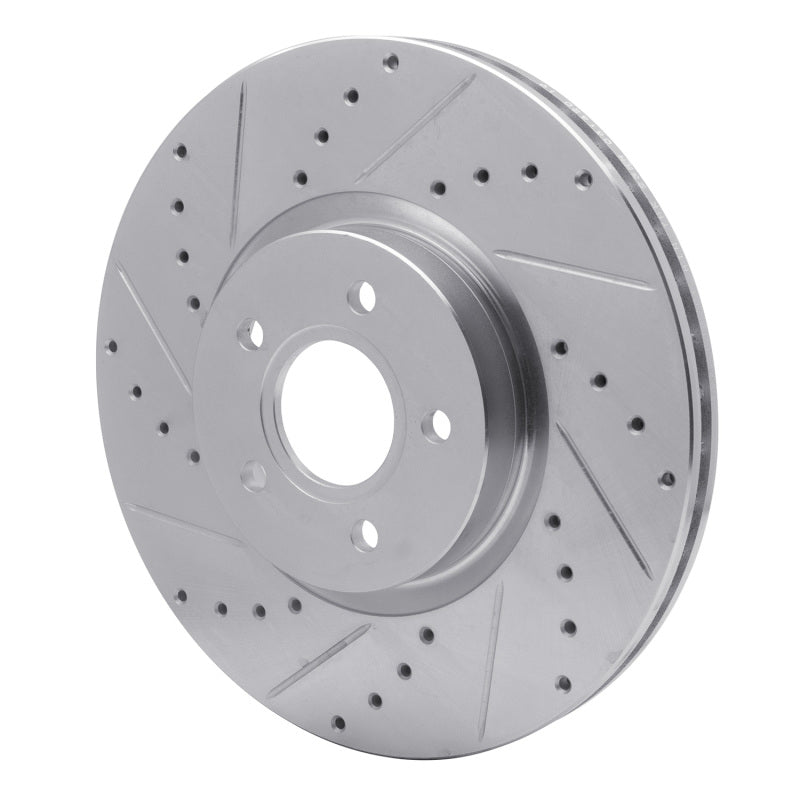 R1 Concepts R1 04-19 Ford Focus Front Left Drilled & Slotted Silver Brake Rotor