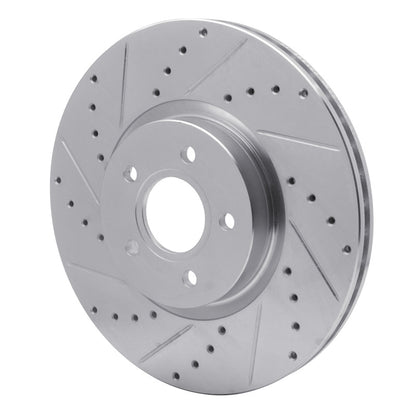 R1 Concepts R1 04-19 Ford Focus Front Left Drilled & Slotted Silver Brake Rotor