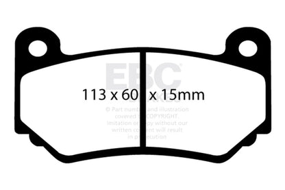 EBC Racing 08-11 Lotus Exige 1.8L Supercharged (240) RP-X Front Brake Pads