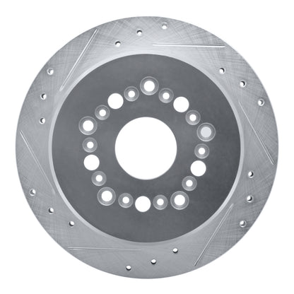 R1 Concepts R1 92-98 Lexus SC300 Rear Left Drilled & Slotted Silver Brake Rotor