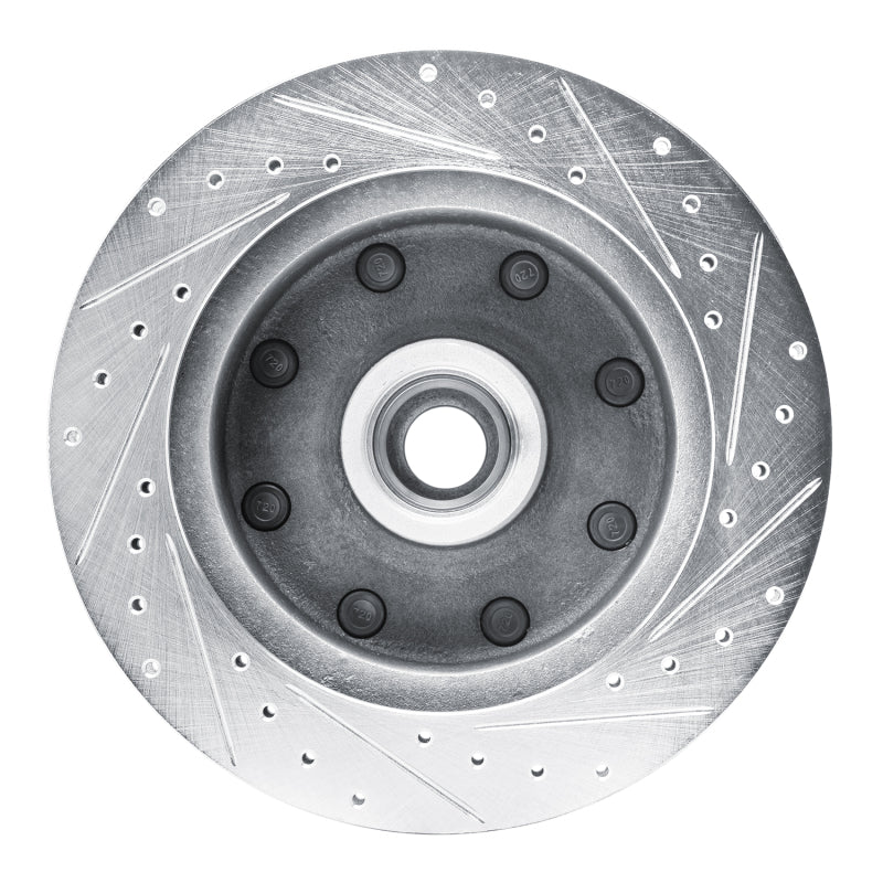 R1 Concepts R1 73-77 Dodge B300 Van (71-74) / B300 (75-80) Front Left Drilled & Slotted Silver Brake Rotor