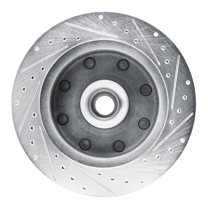 R1 Concepts R1 73-77 Dodge B300 Van (71-74) / B300 (75-80) Front Left Drilled & Slotted Silver Brake Rotor