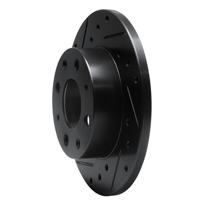 R1 Concepts R1 79-83 Honda Civic Hatchback Front Left Drilled & Slotted Black Brake Rotor