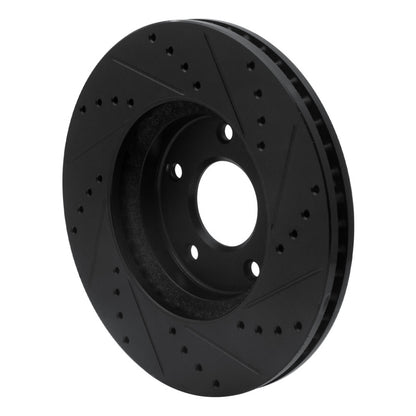 R1 Concepts R1 02-17 Infiniti M45 Front Left Drilled & Slotted Black Brake Rotor