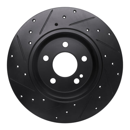 R1 Concepts R1 15-21 Mercedes-Benz C180 (Mexico) Rear Right Drilled & Slotted Black Brake Rotor