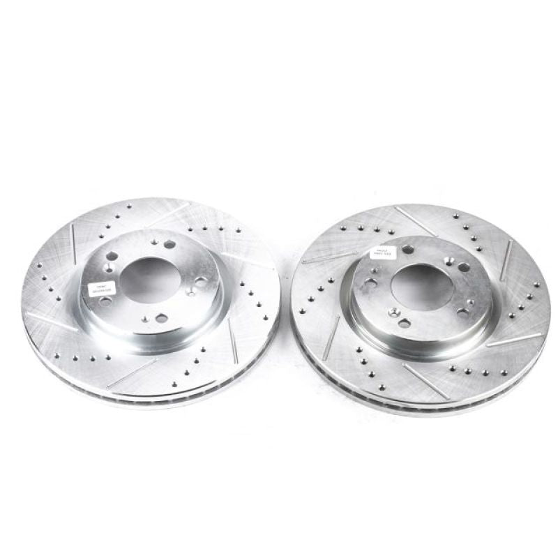 PowerStop Power Stop 06-12 Mitsubishi Eclipse Front Evolution Drilled & Slotted Rotors - Pair