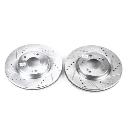 PowerStop Power Stop 06-12 Mitsubishi Eclipse Front Evolution Drilled & Slotted Rotors - Pair