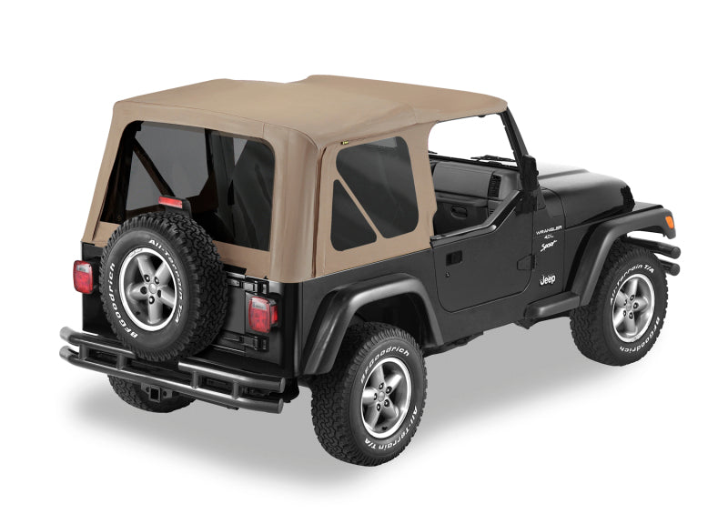Bestop 97-02 Jeep Wrangler TJ Replace A-Top (Dark Tan Tinted Windows No Door Skins Included)