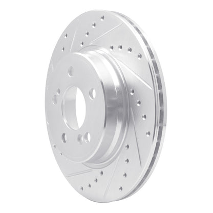 R1 Concepts R1 93-02 Mercedes-Benz SL500 Rear Left Drilled & Slotted Silver Brake Rotor