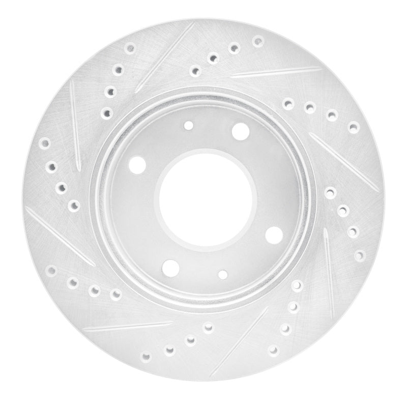 R1 Concepts R1 01-03 Hyundai SONATA Front Right Drilled & Slotted Silver Brake Rotor