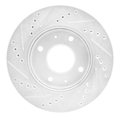 R1 Concepts R1 01-03 Hyundai SONATA Front Right Drilled & Slotted Silver Brake Rotor