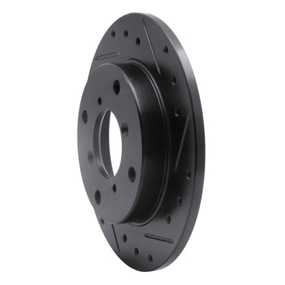 R1 Concepts R1 89-94 Suzuki Swift Rear Right Drilled & Slotted Black Brake Rotor