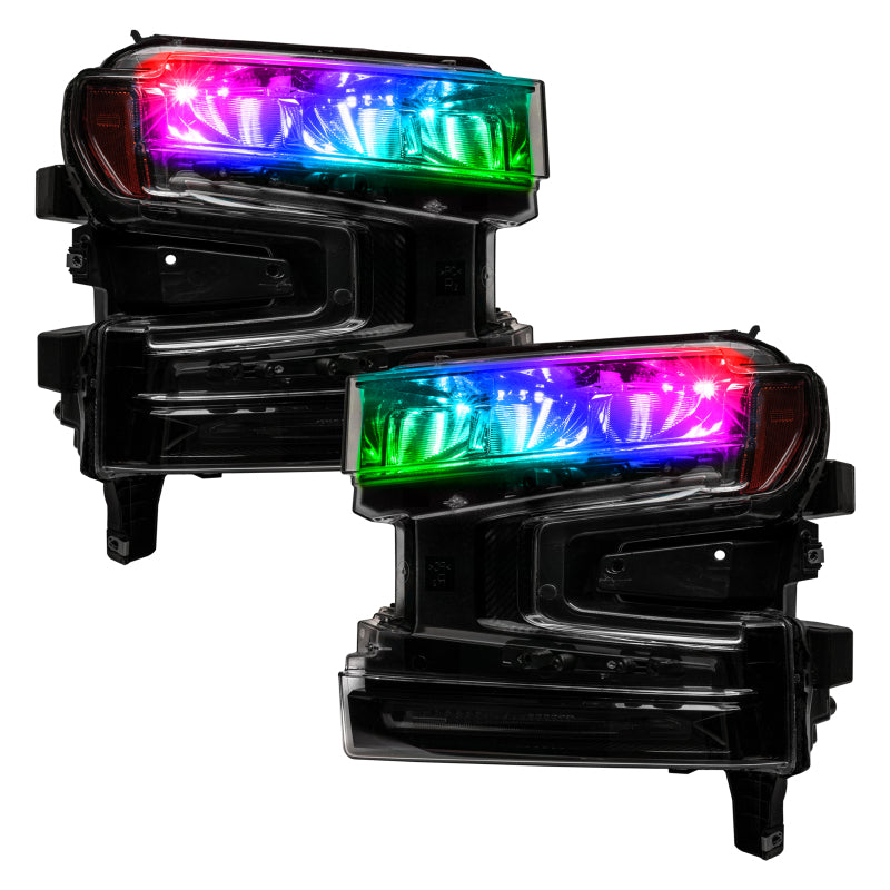 ORACLE Lighting Oracle 19-21 Silverado/Sierra 1500 RGB Demon Eye Headlight Kit - w/o Controller