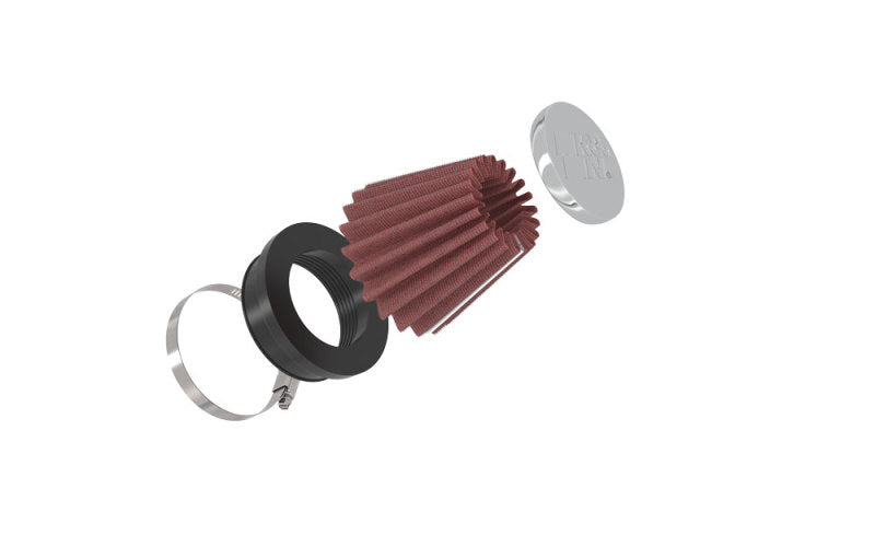 K&N Engineering K&N Universal Chrome Filter 2.125 in Flange ID / 3in Base OD / 2in Top OD / 2.75in Height