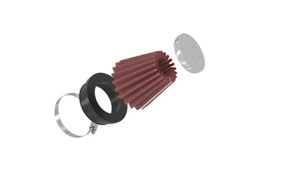 K&N Engineering K&N Universal Chrome Filter 2.125 in Flange ID / 3in Base OD / 2in Top OD / 2.75in Height