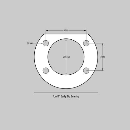 Baer Brakes Rear Ends w/ Ford 9in Early Big Bearing Housing Ends 13in SS4+ Rear SDZ Brake Kit - FR