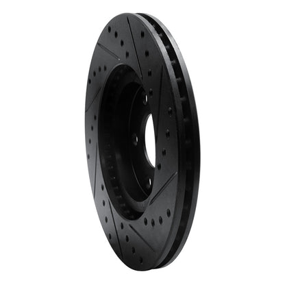 R1 Concepts R1 01-10 Chrysler PT Cruiser Front Left Drilled & Slotted Black Brake Rotor