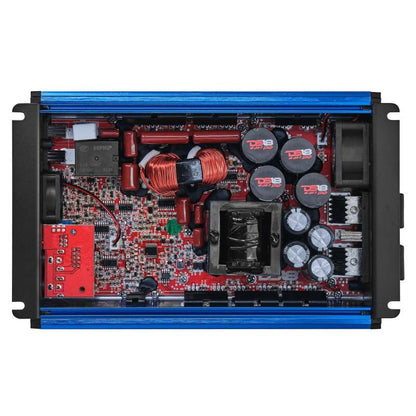 DS18 1-Channel Amp Class D Full-Range Monoblock 2500 Watts RMS/1ohm Blue