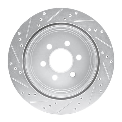 R1 Concepts R1 03-03 Dodge Durango Rear Right Drilled & Slotted Silver Brake Rotor