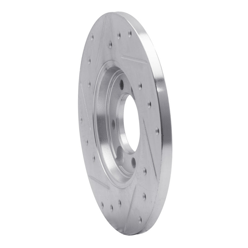 R1 Concepts R1 62-87 Jaguar XJ Rear Right Drilled & Slotted Silver Brake Rotor