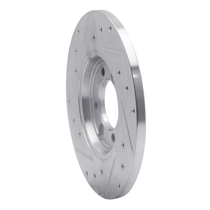 R1 Concepts R1 62-87 Jaguar XJ Rear Right Drilled & Slotted Silver Brake Rotor