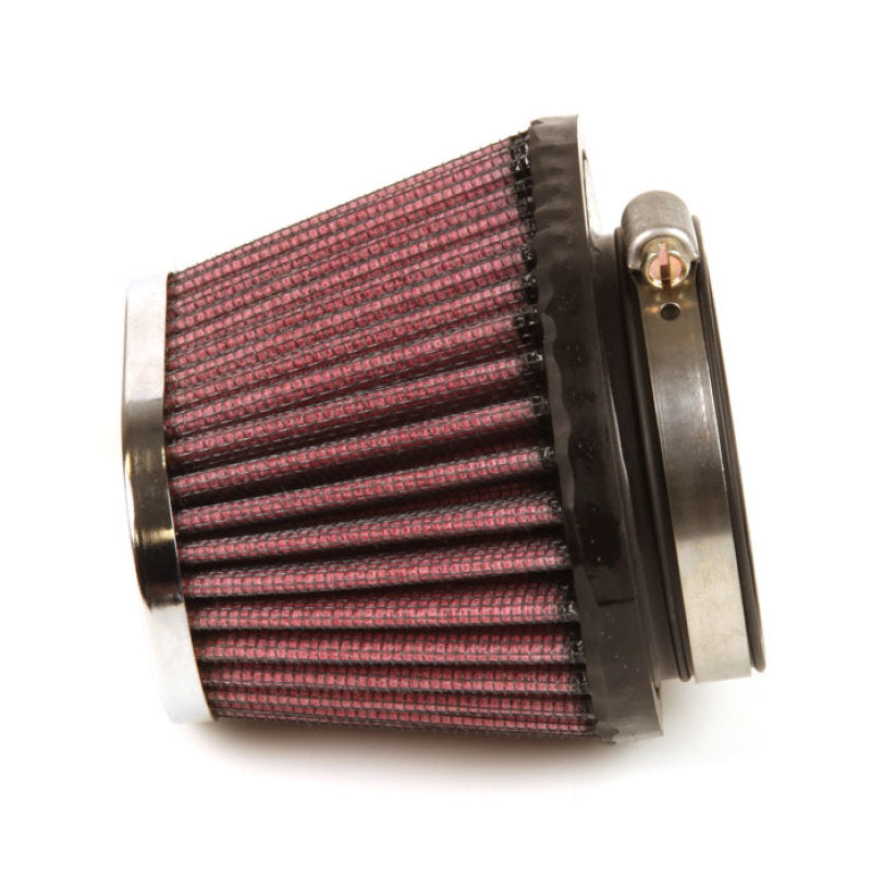K&N Engineering K&N Uni Chrome Oval Tapered Filter 2.125in FlgID x 4inB OL x 3inB OW x 3inT OL x 2inT OW x 2.75in H