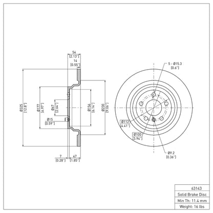 DFC 12-18 Mercedes-Benz ML250 Rear GeoSPEC Coated Rotor