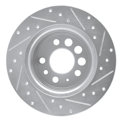 R1 Concepts R1 1974-1995 Volvo 245 Rear Left Drilled & Slotted Silver Brake Rotor