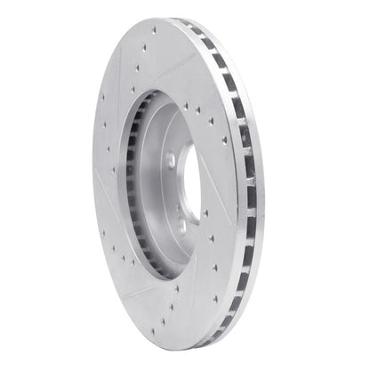 R1 Concepts R1 93-07 Ford Taurus SHO Front Right Drilled & Slotted Silver Brake Rotor