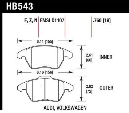 Hawk Performance Hawk HP+ Street Brake Pads