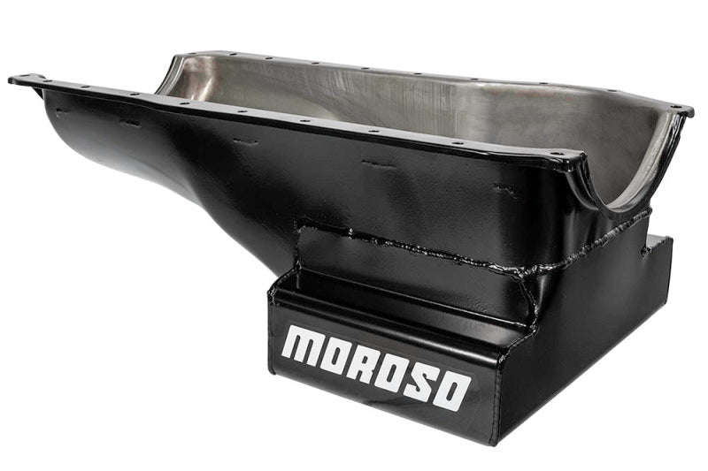 Moroso Ford 351C/351M (w/Front Sump) Kicked Out Wet Sump 7qt 8in Steel Oil Pan