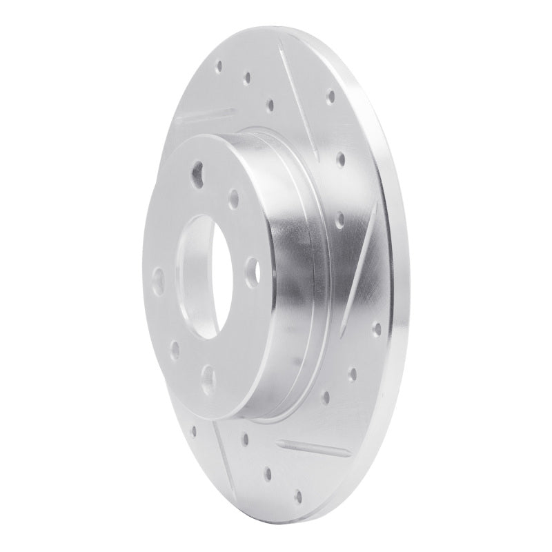 R1 Concepts R1 2009-2019 Fiat 500 (Mexico) Rear Right Drilled & Slotted Silver Brake Rotor