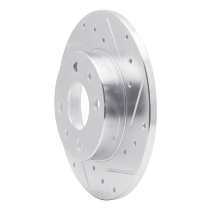 R1 Concepts R1 2009-2019 Fiat 500 (Mexico) Rear Right Drilled & Slotted Silver Brake Rotor