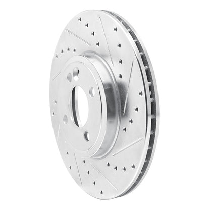 R1 Concepts R1 02-06 Mini Cooper (Excl Clubman) Front Right Drilled & Slotted Silver Brake Rotor