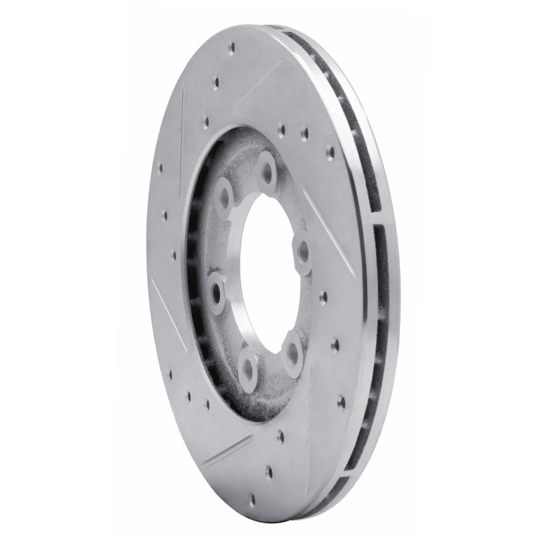 R1 Concepts R1 1986-1993 Mazda B2200 Front Right Drilled & Slotted Silver Brake Rotor