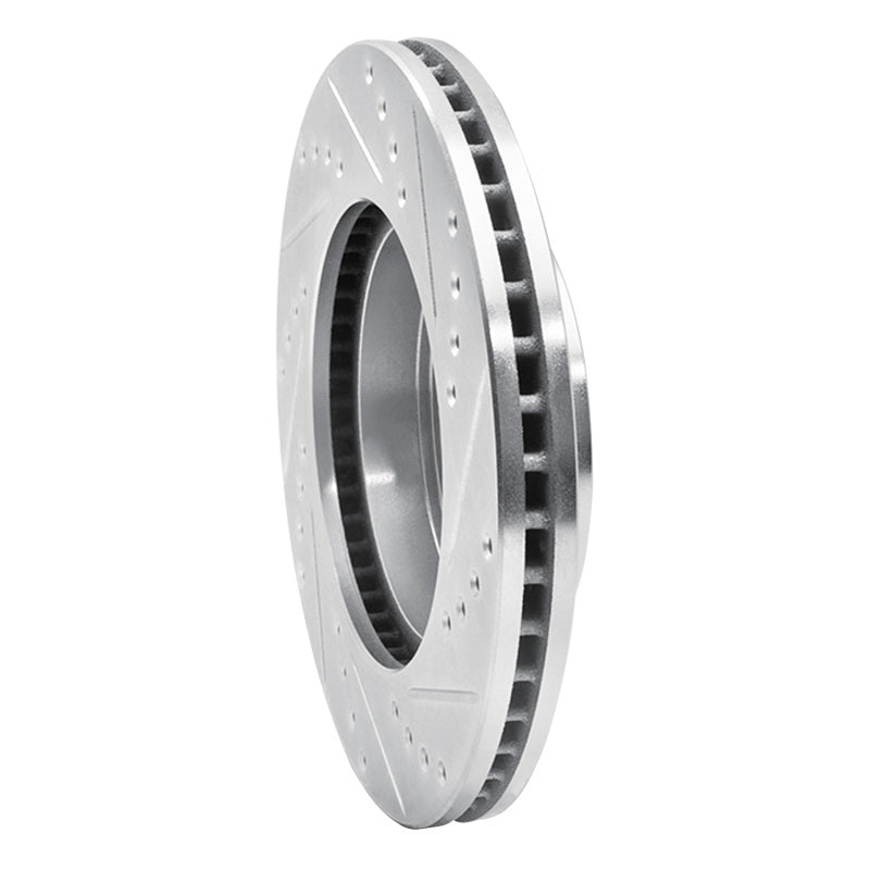 R1 Concepts R1 91-96 Toyota Previa Front Left Drilled & Slotted Silver Brake Rotor