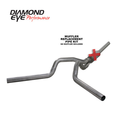 Diamond Eye Performance Diamond Eye KIT 4in Catback MFLR RPLCMENT PIPE DUAL SS: 2004.5-2007.5 DODGE CUMMINS 600