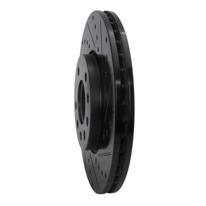 R1 Concepts R1 03-11 Cadillac BLS (Mexico) Front Right Drilled & Slotted Black Brake Rotor