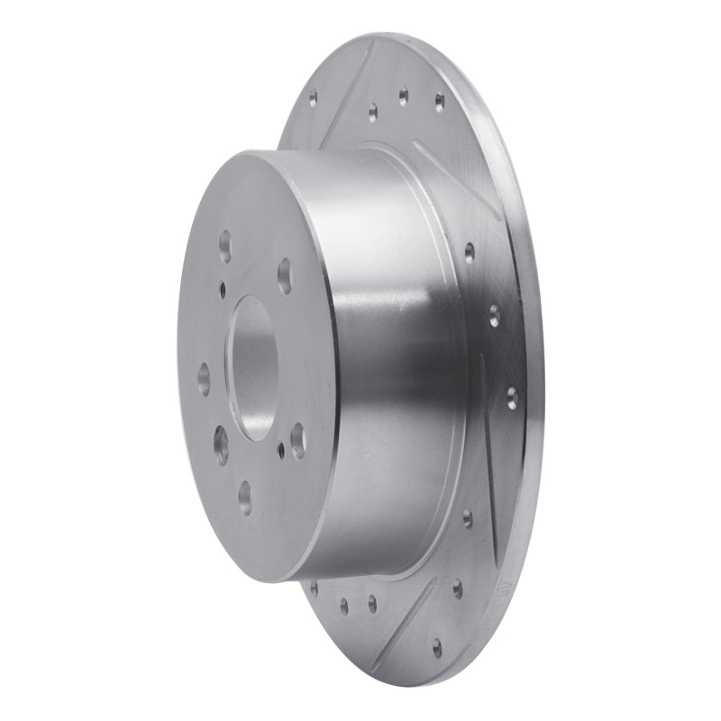 R1 Concepts R1 12-18 Lexus ES300H Rear Left Drilled & Slotted Silver Brake Rotor