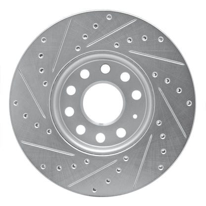R1 Concepts R1 05-25 Audi A3 (Mexico) Front Right Drilled & Slotted Silver Brake Rotor