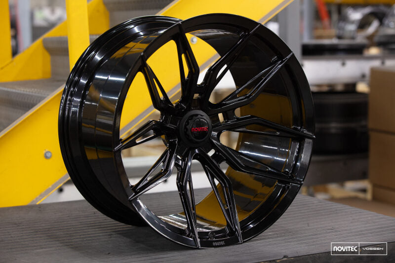 Vossen x Novitec NF11 22x11.5in - 5x114.3 BP - ET29 - Gloss Black Ferrari 296 Rear Wheel