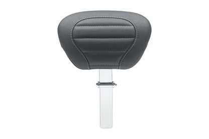 Mustang Motorcycle Mustang 08-21 HD Electra Glide,Rd Glide,Rd King,Str Glide Driver Backrest - Black w/ Grey Stitching