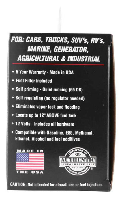 K&N Engineering K&N Performance Electric Fuel Pump 4-7 PSI