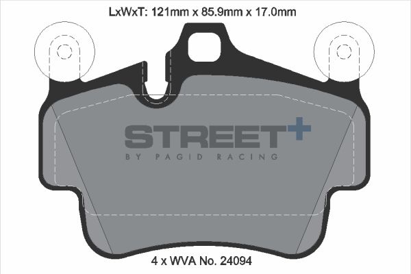PAGID Racing T8054SP2001 STREET+ Brake Pads