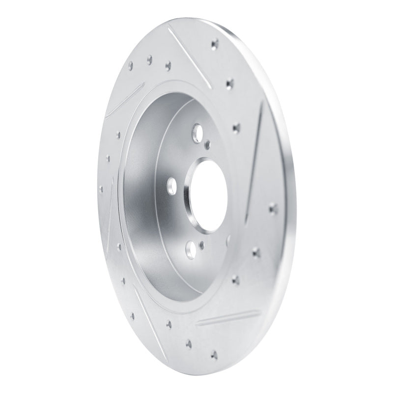R1 Concepts R1 19-25 Toyota Corolla (US/Canada) Rear Left Drilled & Slotted Silver Brake Rotor